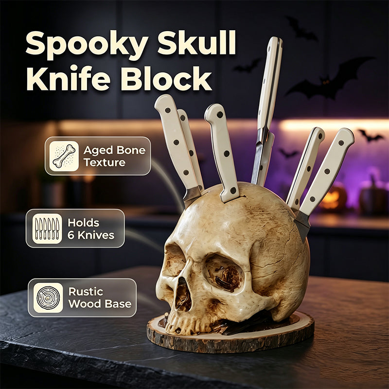 Funny Skull Knife Holder for Kitchen Storage