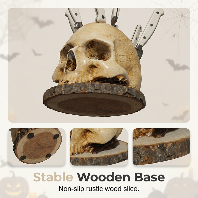 Funny Skull Knife Holder for Kitchen Storage