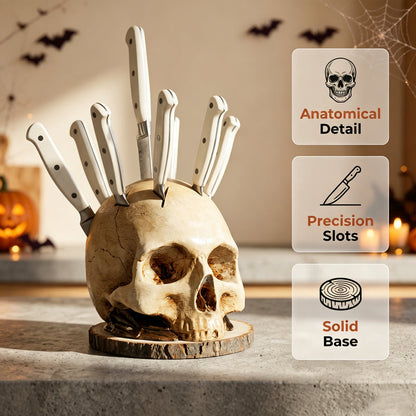 Funny Skull Knife Holder for Kitchen Storage