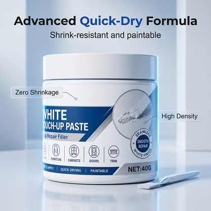 White Furniture Touch-Up Paste with Brush