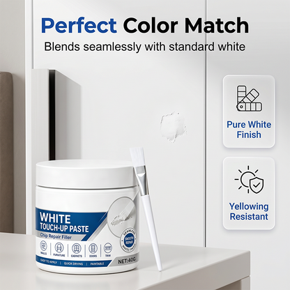 White Furniture Touch-Up Paste with Brush