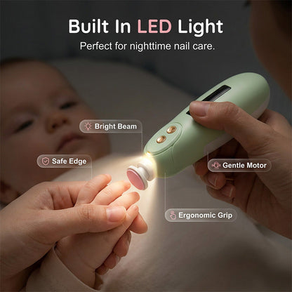 Electric Baby Nail Trimmer with LED Light