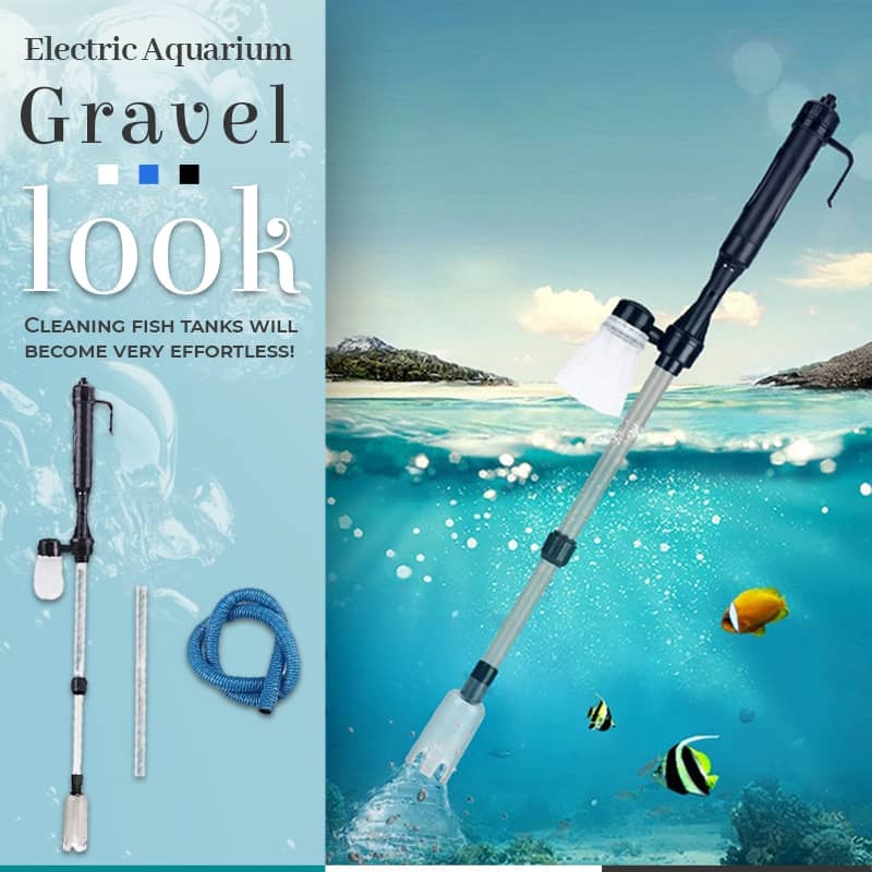🥳2026 HOT SALE🥳💞50K+ SOLD!🐠Electric Aquarium Gravel Cleaner – Battery‑powered, no manual pumping. Adjustable tube length fits small to large tanks. Clean gravel & change water with ease! 🧹✨