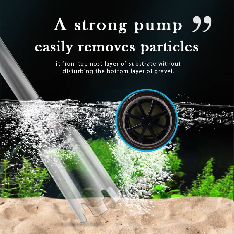 🥳2026 HOT SALE🥳💞50K+ SOLD!🐠Electric Aquarium Gravel Cleaner – Battery‑powered, no manual pumping. Adjustable tube length fits small to large tanks. Clean gravel & change water with ease! 🧹✨