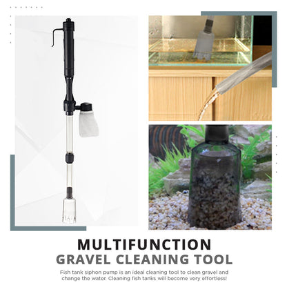 🥳2026 HOT SALE🥳💞50K+ SOLD!🐠Electric Aquarium Gravel Cleaner – Battery‑powered, no manual pumping. Adjustable tube length fits small to large tanks. Clean gravel & change water with ease! 🧹✨
