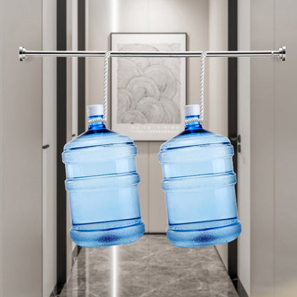 🥼👚 Create storage space anywhere anytime！Adjustable No-Drill Tension Rod