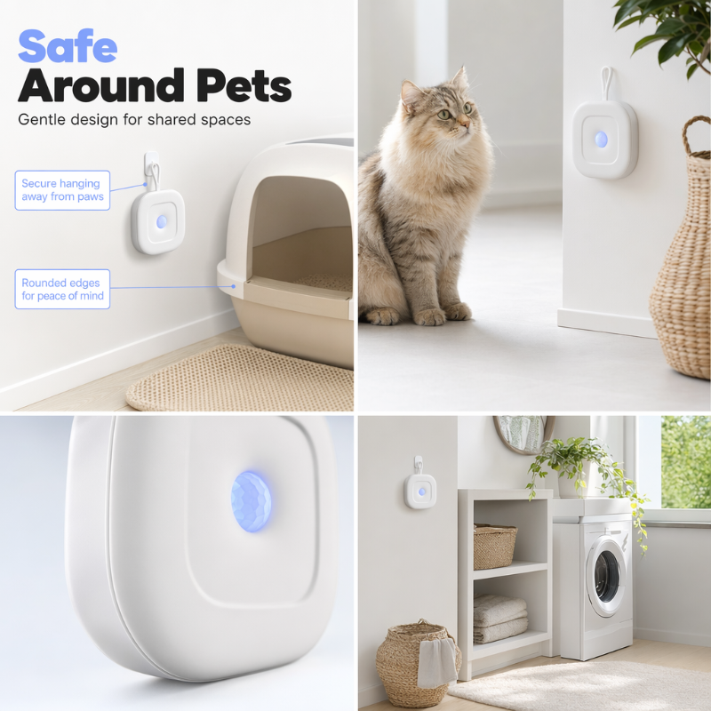 Smart Pet Odor Eliminator with Hanging Strap