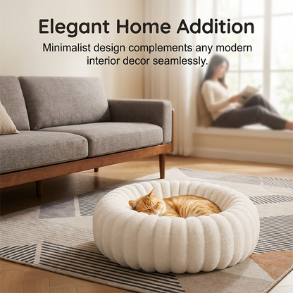 📢📢50% OFF !! ⏰Ultra-Soft Round Calming Cat & Dog Bed