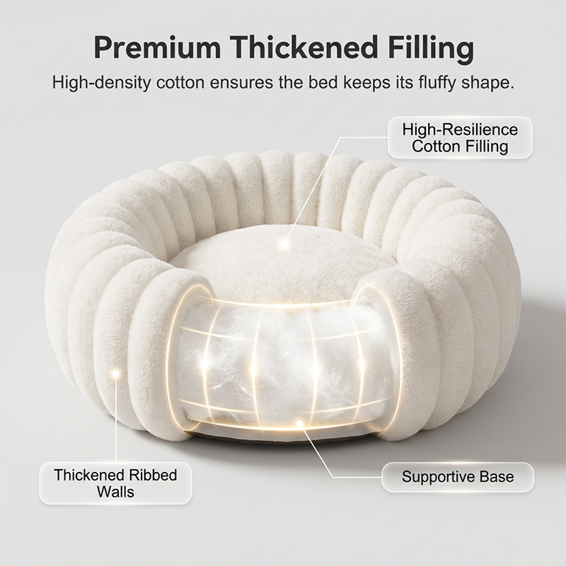 📢📢50% OFF !! ⏰Ultra-Soft Round Calming Cat & Dog Bed