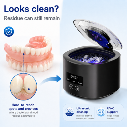 UV-C Ultrasonic Denture Cleaner – For fresher, cleaner dentures in just 5 minutes