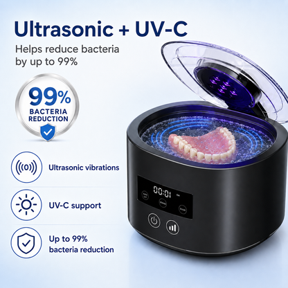 UV-C Ultrasonic Denture Cleaner – For fresher, cleaner dentures in just 5 minutes