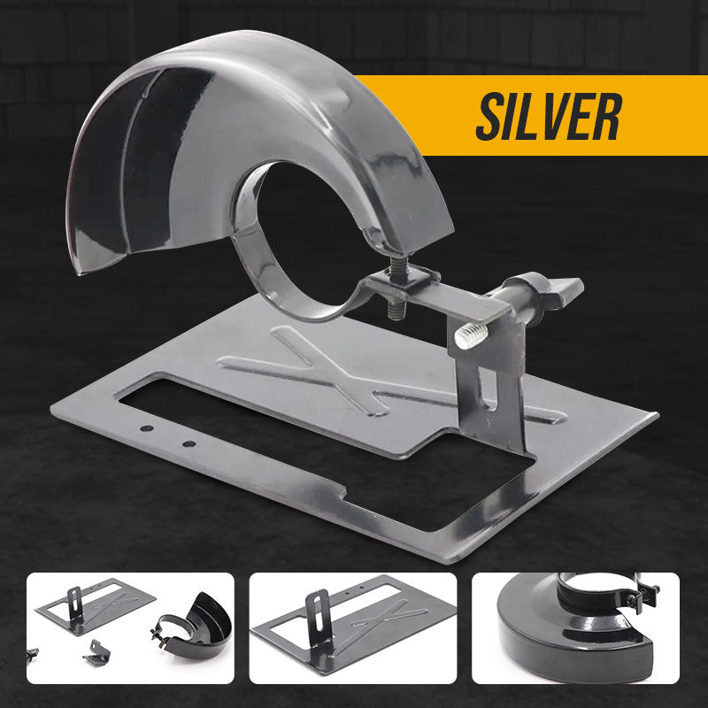 Angle Grinder Cutting Stand with Protective Cover Kit – 0-45° Adjustable, 0-40mm Depth, Fits 4'-5' (100-125mm) Grinders, Iron+ABS, 11 Pcs with Dust Hose & Blades 🔧
