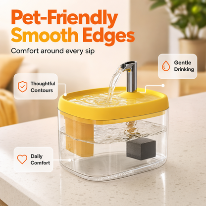 Silent Pet Drinking Dispenser with Food-Grade PET Bowl