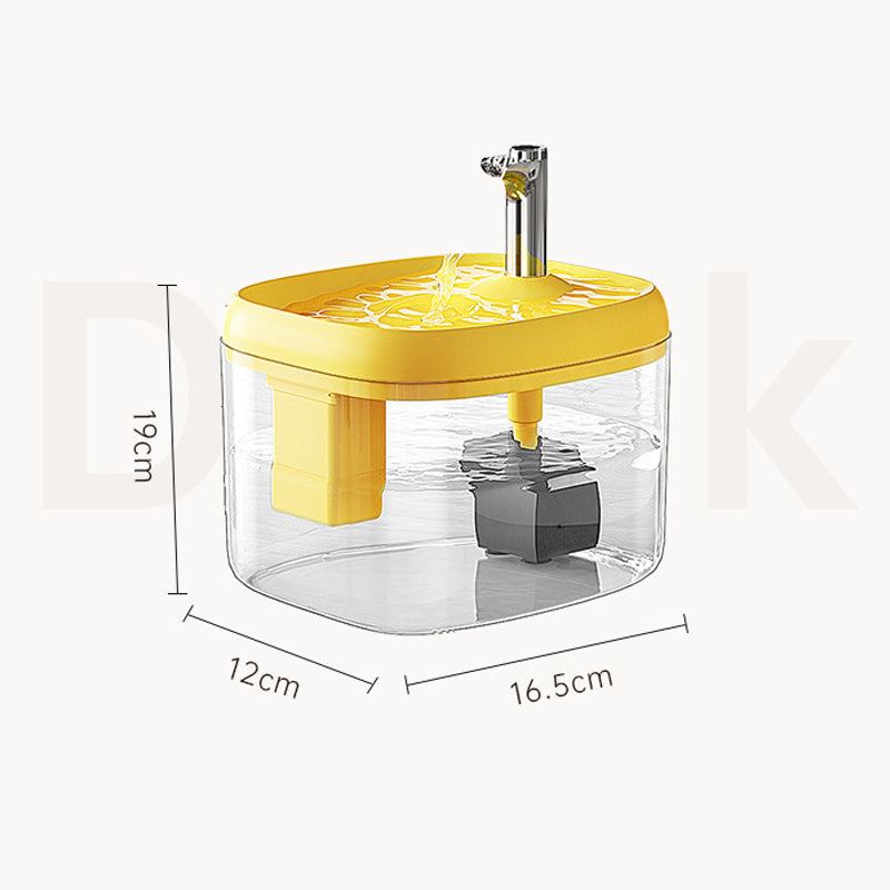 Silent Pet Drinking Dispenser with Food-Grade PET Bowl