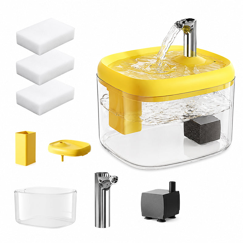 Silent Pet Drinking Dispenser with Food-Grade PET Bowl