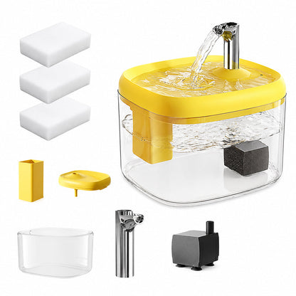 Silent Pet Drinking Dispenser with Food-Grade PET Bowl