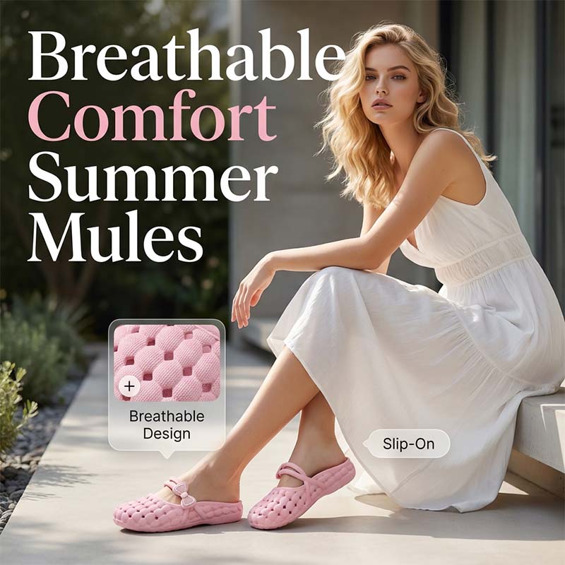 🩴Women's Closed-Toe Breathable Mules