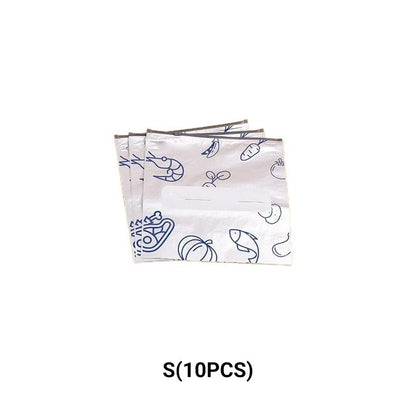 10 Pcs Reusable Aluminum Foil Sealable Storage Bags