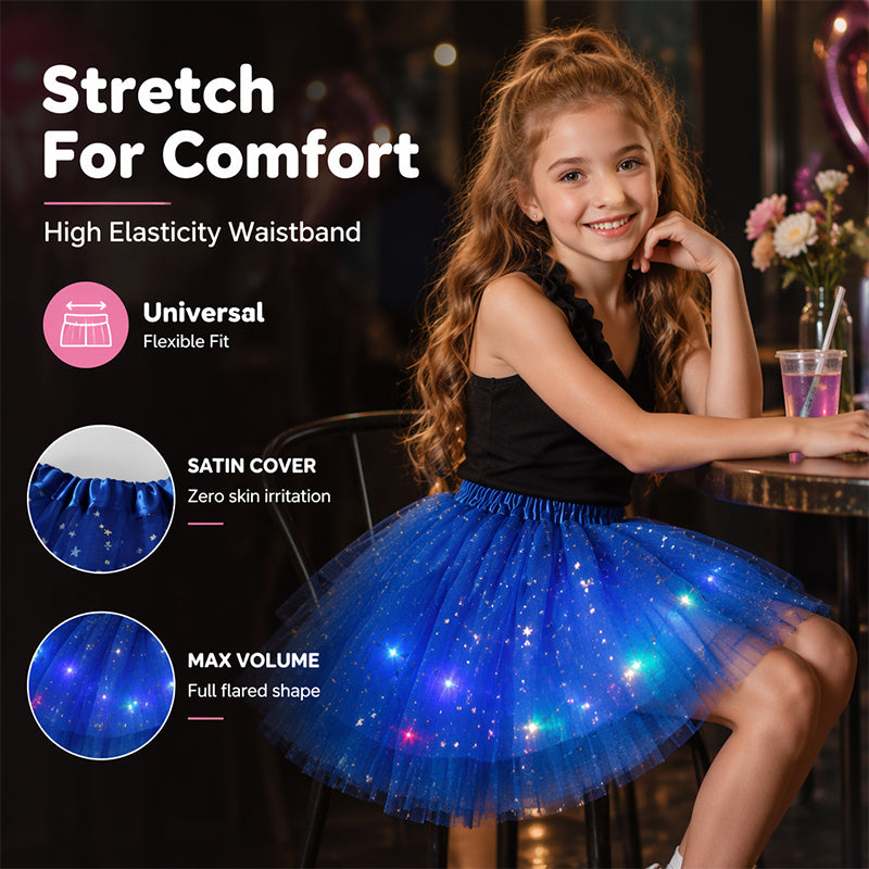 🎁 50% OFF NOW! ✨ LED Sequin Tutu – Light Up the Party, Star Mesh Magic 💃