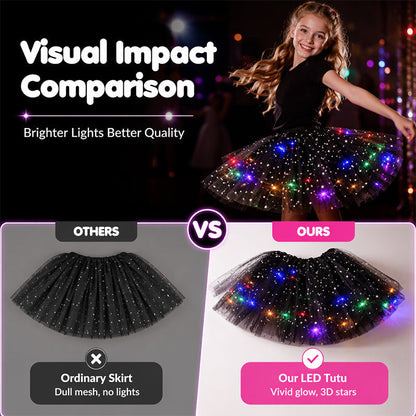 🎁 50% OFF NOW! ✨ LED Sequin Tutu – Light Up the Party, Star Mesh Magic 💃