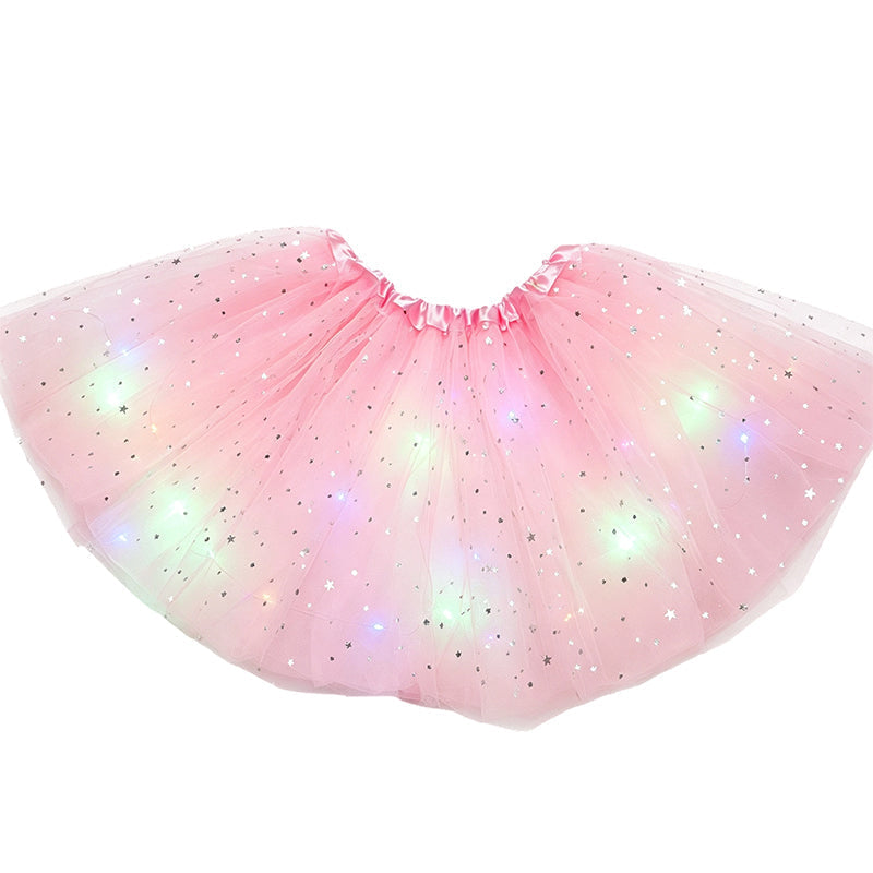🎁 50% OFF NOW! ✨ LED Sequin Tutu – Light Up the Party, Star Mesh Magic 💃