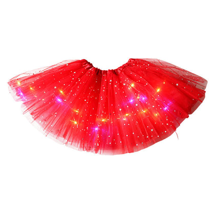 🎁 50% OFF NOW! ✨ LED Sequin Tutu – Light Up the Party, Star Mesh Magic 💃