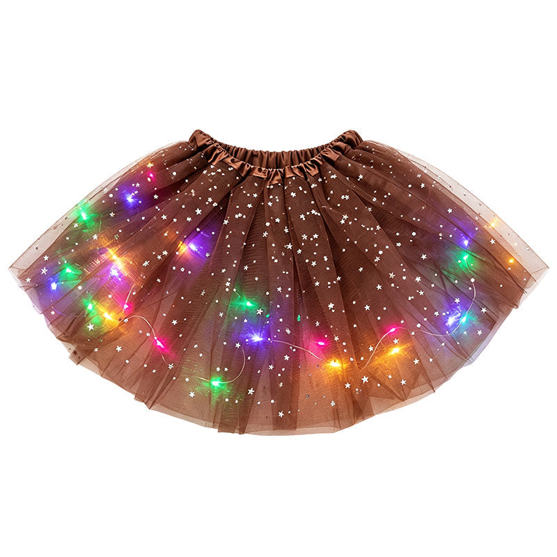 🎁 50% OFF NOW! ✨ LED Sequin Tutu – Light Up the Party, Star Mesh Magic 💃