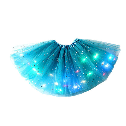 🎁 50% OFF NOW! ✨ LED Sequin Tutu – Light Up the Party, Star Mesh Magic 💃
