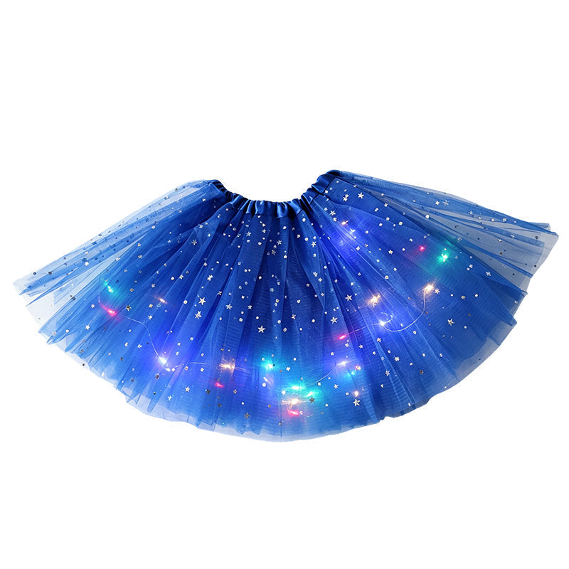 🎁 50% OFF NOW! ✨ LED Sequin Tutu – Light Up the Party, Star Mesh Magic 💃
