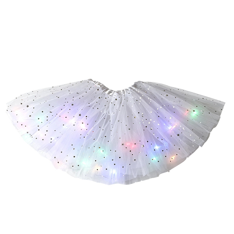 🎁 50% OFF NOW! ✨ LED Sequin Tutu – Light Up the Party, Star Mesh Magic 💃