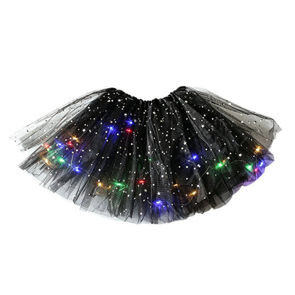 🎁 50% OFF NOW! ✨ LED Sequin Tutu – Light Up the Party, Star Mesh Magic 💃