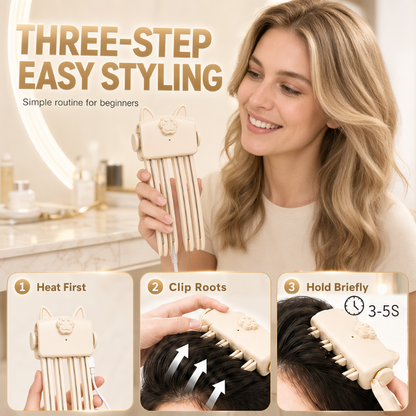 💎📢📢 50% OFF !! ⏰💨💇 Wireless Heated Volumizing Root Lift Clip, Portable Travel Hair Styling Tool for Flat Fine Hair