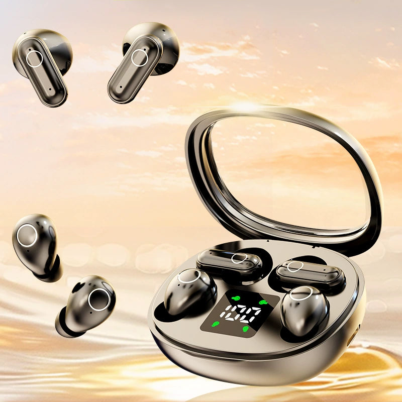 Dual-Pair Wireless Bluetooth Headset with LED Charging Case