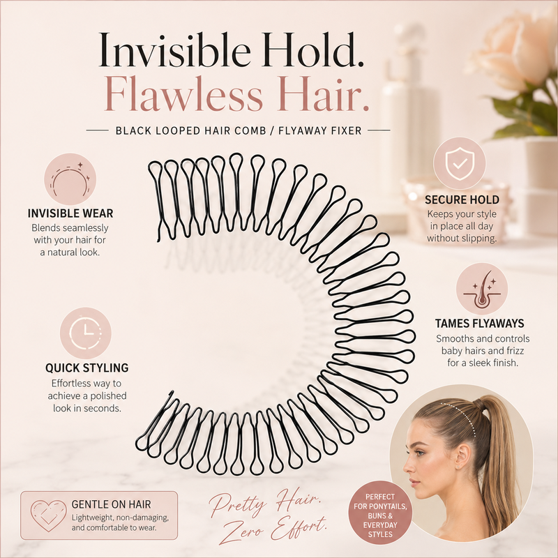 🥳2026 HOT SALE🥳💞50K+ SOLD!💇‍♀️✨ Flexible Invisible Hair Comb—invisible, flexible, and non-slip—instantly creates a perfectly secure hold! 🌟
