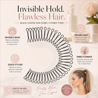 🥳2026 HOT SALE🥳💞50K+ SOLD!💇‍♀️✨ Flexible Invisible Hair Comb—invisible, flexible, and non-slip—instantly creates a perfectly secure hold! 🌟