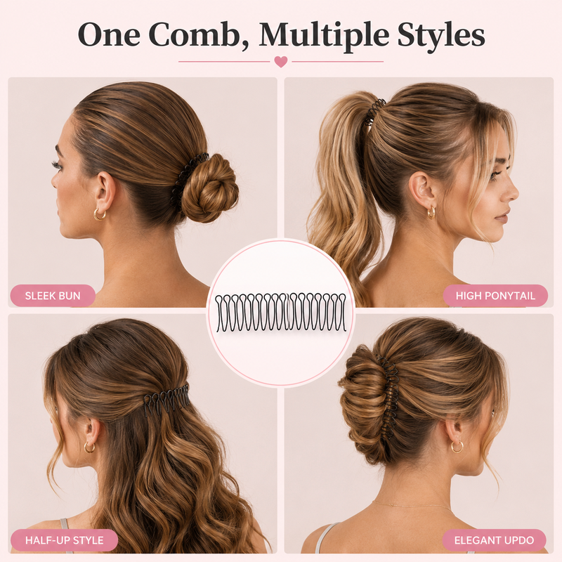 🥳2026 HOT SALE🥳💞50K+ SOLD!💇‍♀️✨ Flexible Invisible Hair Comb—invisible, flexible, and non-slip—instantly creates a perfectly secure hold! 🌟