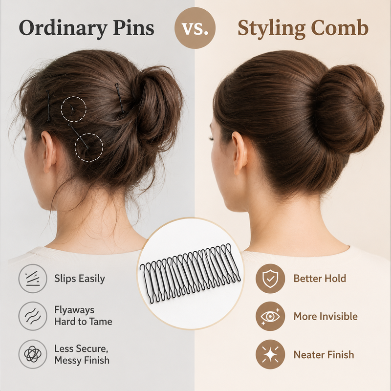🥳2026 HOT SALE🥳💞50K+ SOLD!💇‍♀️✨ Flexible Invisible Hair Comb—invisible, flexible, and non-slip—instantly creates a perfectly secure hold! 🌟