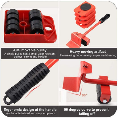 🎁2026 New Arrivals 50% OFF💥Furniture Moving System – lift & slide up to 800 lbs, 360° rotation, floor-friendly pads. Move heavy furniture easily by yourself! 🛡️💪