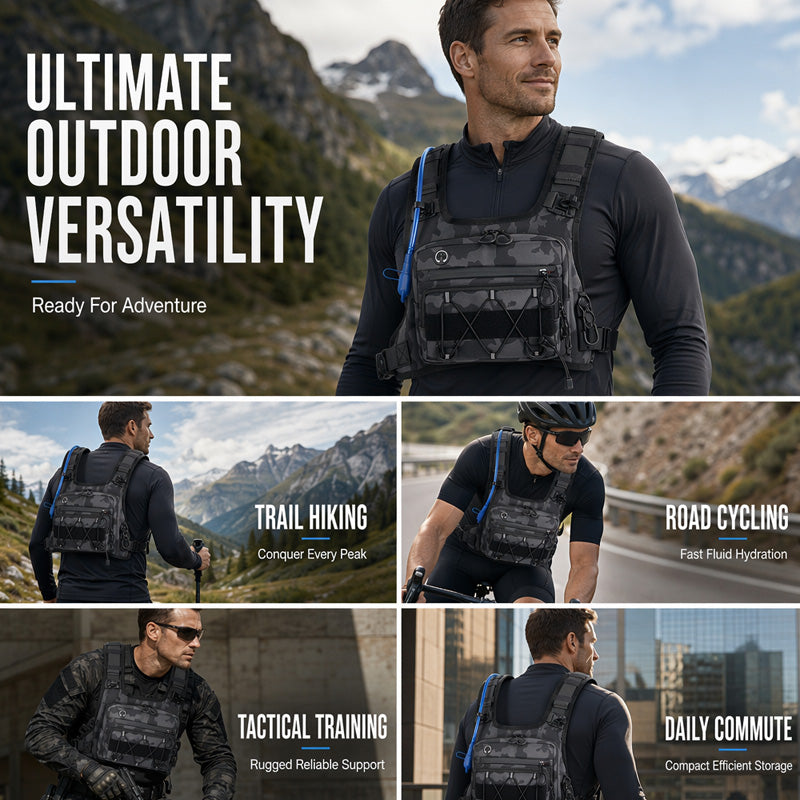 Chest Bag Hydration Ready Cycling Vest Pack for Men