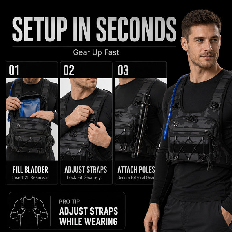 Chest Bag Hydration Ready Cycling Vest Pack for Men