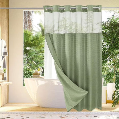 📢📢49% OFF !! ⏰Waffle Pattern Shower Curtain