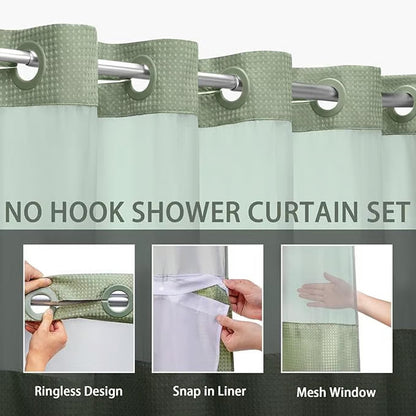 📢📢49% OFF !! ⏰Waffle Pattern Shower Curtain
