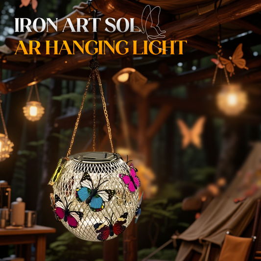 🔥Last Day 49% OFF -Iron Art Solar Hanging Light