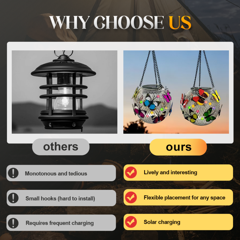 🔥Last Day 49% OFF -Iron Art Solar Hanging Light