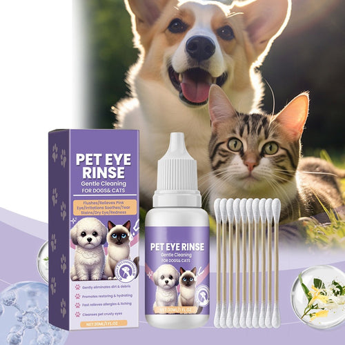 🔥Hot Sale 50% OFF🔥 Gentle Pet Eye Rinse for Dogs & Cats – Alcohol-Free, Flushes Debris, 150ml 🐶