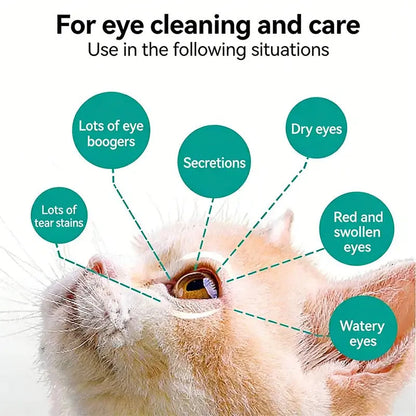 🔥Hot Sale 50% OFF🔥 Gentle Pet Eye Rinse for Dogs & Cats – Alcohol-Free, Flushes Debris, 150ml 🐶