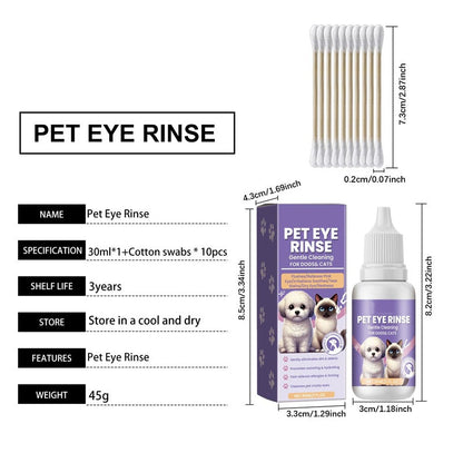 🔥Hot Sale 50% OFF🔥 Gentle Pet Eye Rinse for Dogs & Cats – Alcohol-Free, Flushes Debris, 150ml 🐶