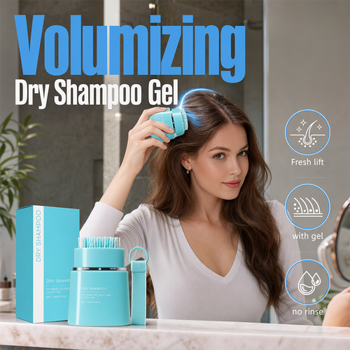 No-Rinse Dry Shampoo Gel with Built-In Comb