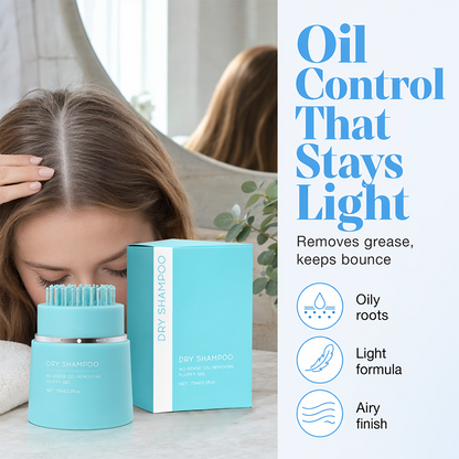 No-Rinse Dry Shampoo Gel with Built-In Comb
