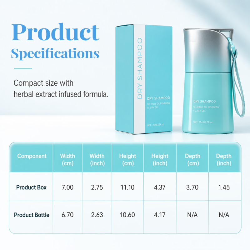 No-Rinse Dry Shampoo Gel with Built-In Comb